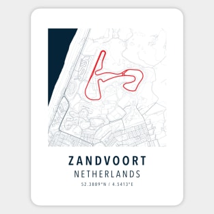 zandvoort circuit simple map Sticker